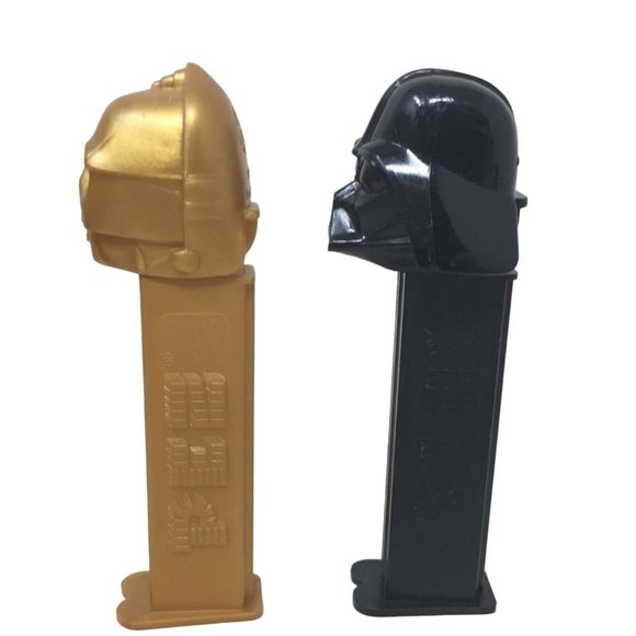 Vintage 1997 Set of 2 Star Wars PEZ Candy Dispensers- C-3PO Robot and Darth Vade - Picture 2 of 16